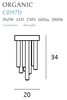 LAMPA sufitowa ORGANIC C0197D Maxlight metalowa OPRAWA tuby LED 10W 3000K sople złote