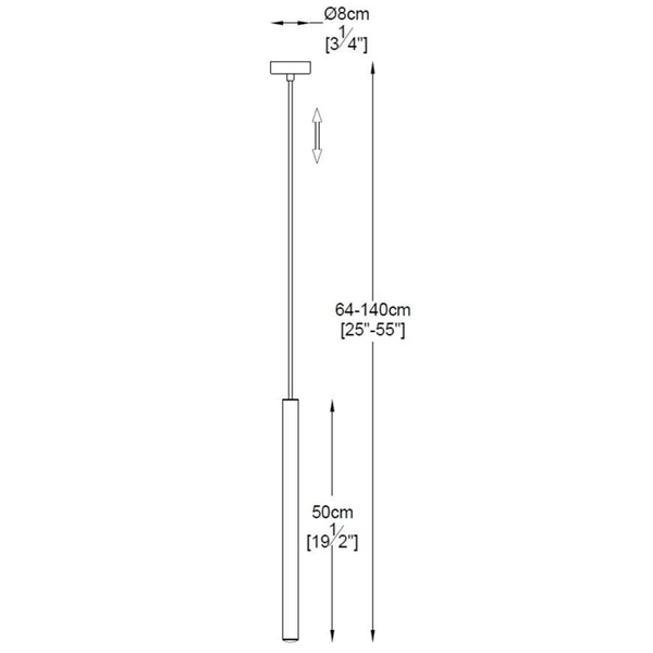 Jadalniana lampa wisząca LOYA P0461-01A-S8S8 LED 5W 3000K tuba biały
