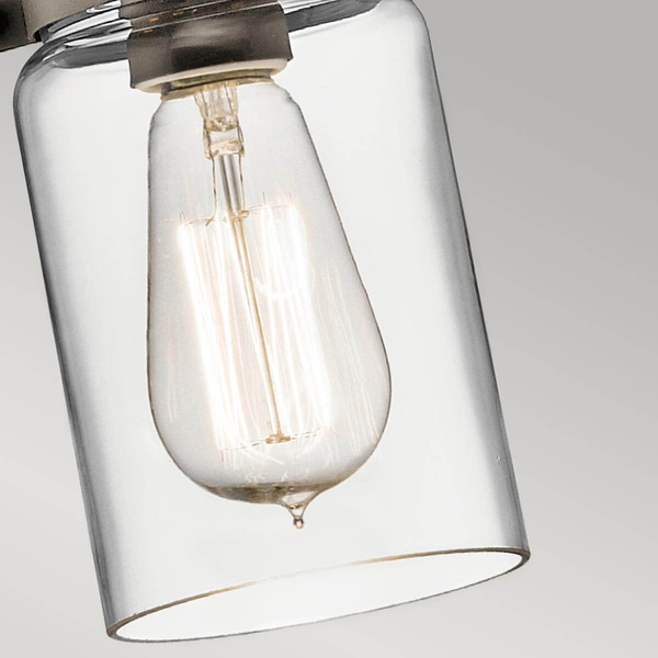 Lampa zwis nad stół Brinley KL-BRINLEY-MP-OZ Kichler szkło przezroczysta brązowa