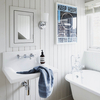 Kinkiet ścienny Huguenot Lake FE-HUGOLAKE1BATH Feiss IP44 szkło chrom