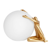 Dekoracyjna stołowa lampa WOMEN ST-6022-A gold Step kula ball biała złota