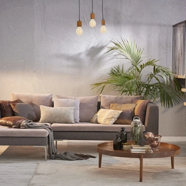 Lampa wisząca nad stół Jack MLP4357 Milagro do kuchni naturalna drewniana