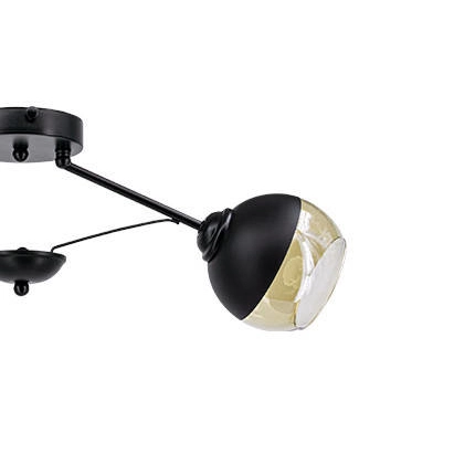 Loftowa LAMPA sufitowa 1018/2 BL Elem metalowa OPRAWA molekuły czarne