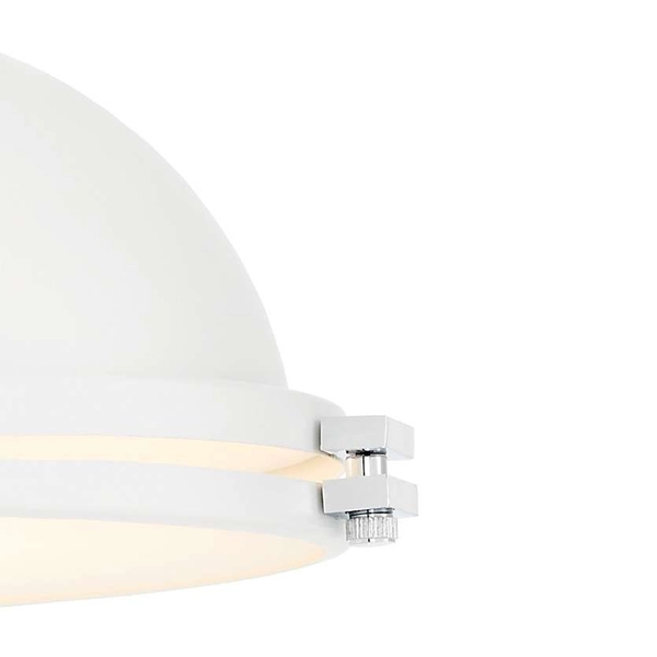 Industrialna LAMPA wisząca NAUTILIUS M 10265101 Kaspa metalowa OPRAWA okrągły ZWIS na łańcuchu biały