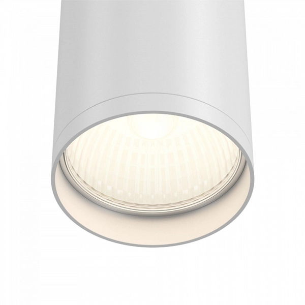Sufitowa LAMPA spot FOCUS S C052CL-01W Maytoni metalowa OPRAWA plafon tuba biała