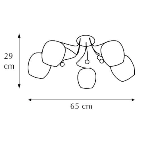 Sypialniana lampa sufitowa 8824/5 8C nad łóżko chrom