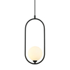 Modernistyczna lampa wisząca Lupus do salonu czarna biała
