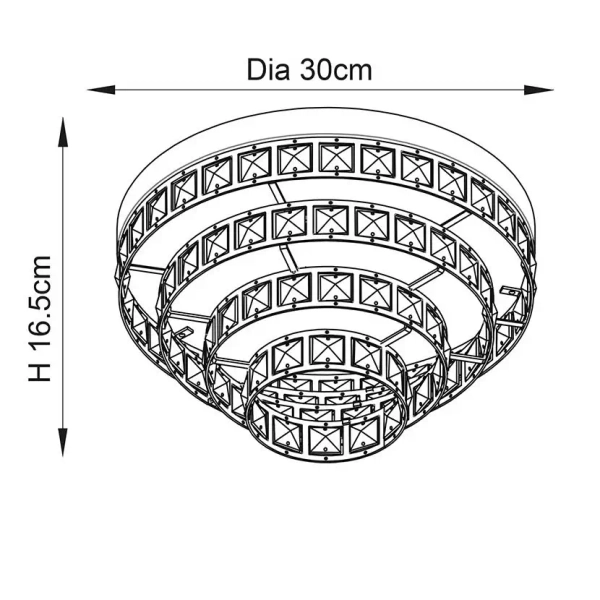 Sufitowa lampa glamour Motown MOTOWN-4CH chrom przezroczysty