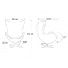 Fotel do salonu Egg KH1501100187 King Home uszak welurowy czarny