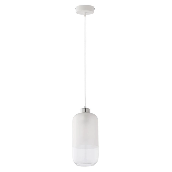Lampa zwisowa Marco 3356 TK Lighting biała szklana przezroczysta