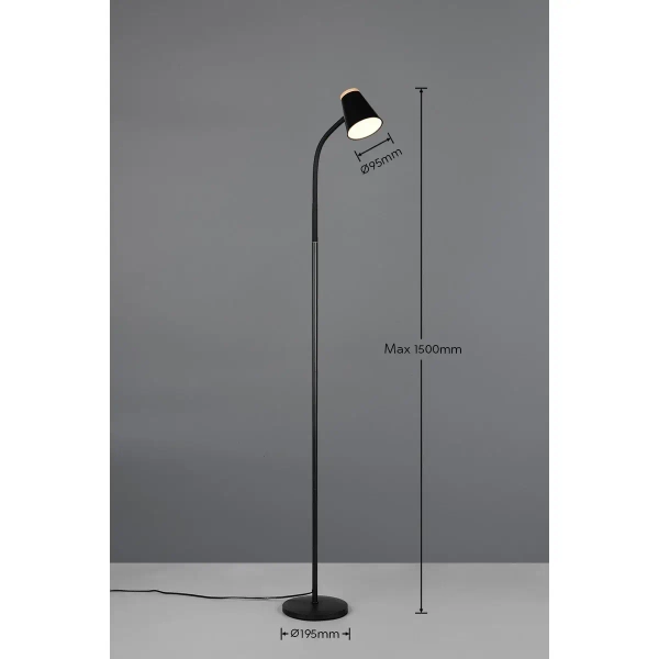 Lampa podłogowa do czytania PONGO R45831102 LED 4,5W 3000K czarny