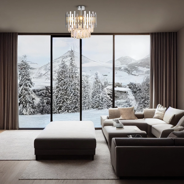 Metalowa lampa sufitowa Aspen ML8809 Milagro z kryształkami chrom