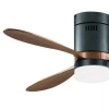 Nowoczesny wentylator sufitowy 19144 LED 15W 3000-6000K brązowy