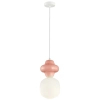 Szklana lampa wisząca Latera PND-94331-1L-PK ceramika różowa