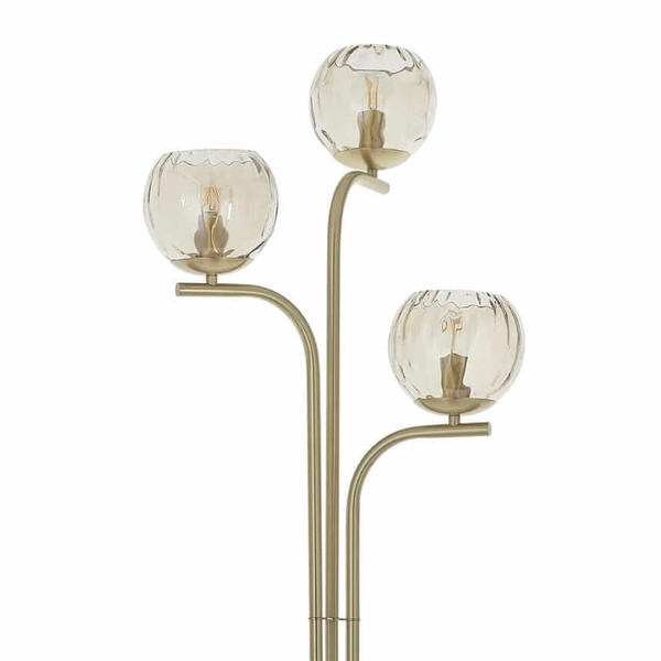 Podłogowa lampa molekułowa Dimple 91974 Endon bubbles złota przezroczysta