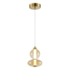 Szklana lampa zwisowa DAPHNE ML0345 LED 12W 3000K bursztynowa złota