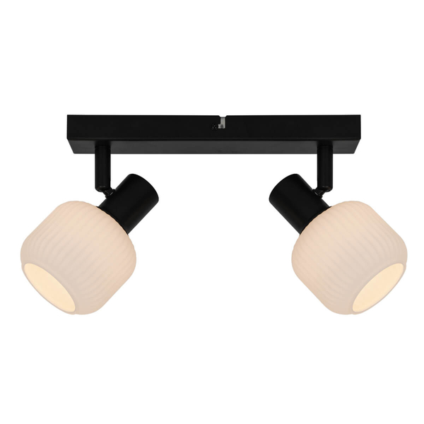 Szklana lampa natynkowa Stem R5021009A-2B Zumaline regulacja biały czarny