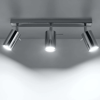 Spot LAMPA sufitowa SL.0729 metalowa OPRAWA reflektorowa LISTWA regulowane tuby chrom