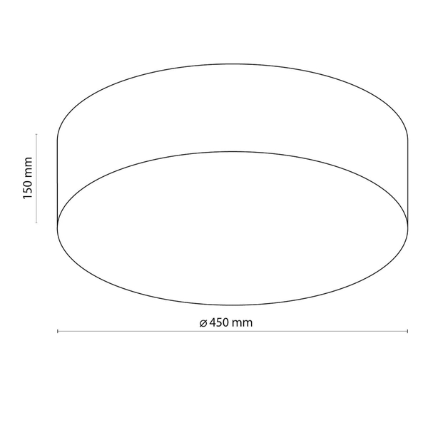Lampa sufitowa do sypialni lniany klosz Rondo 5636 TK Lighting szara beżowa