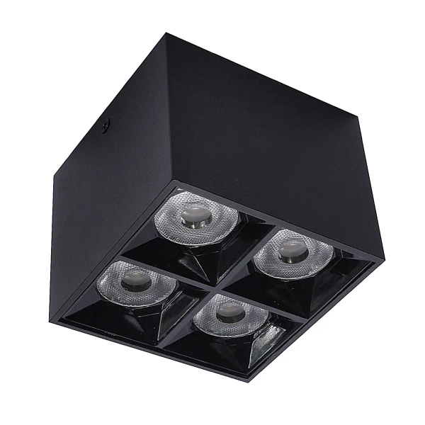 Kwadratowa lampa sufitowa 1369 LED 15W 3000K do salonu czarna