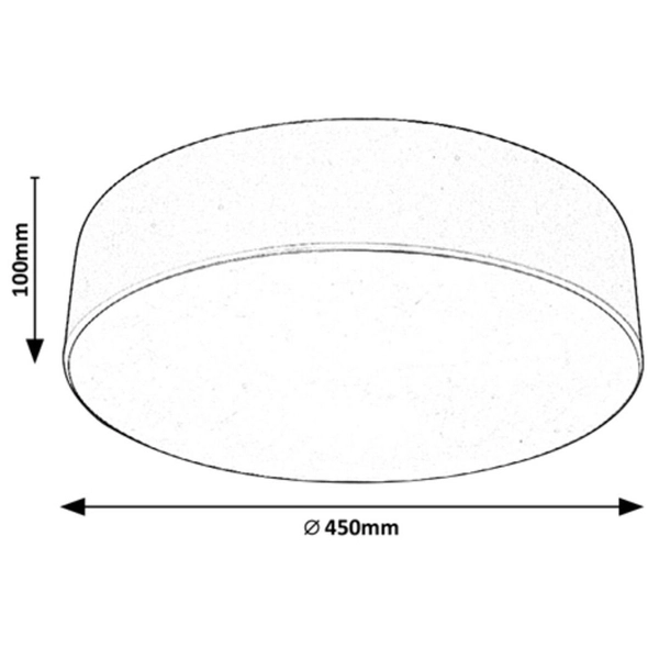 Salonowa LAMPA sufitowa RENATA 5081 Rabalux okrągły plafon metalowy do sypialni czarny