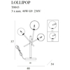 Molekułowa lampka stołowa LOLLIPOP T0043 Maxlight metal szkło czarna