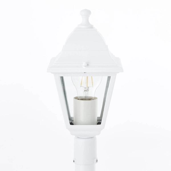 Ogrodowa latarnia Nissie 90994A05 stojąca metal IP44 biała
