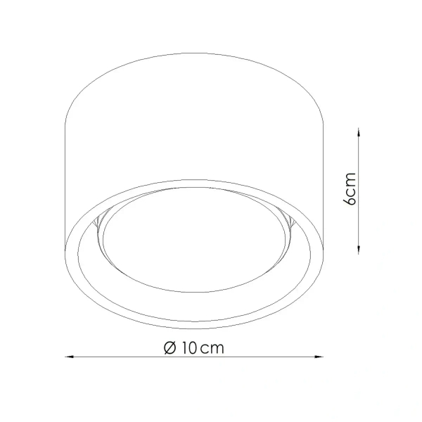 Lampa sufitowa downlight MODO brązowy SL.2482 1xGx53 tuba