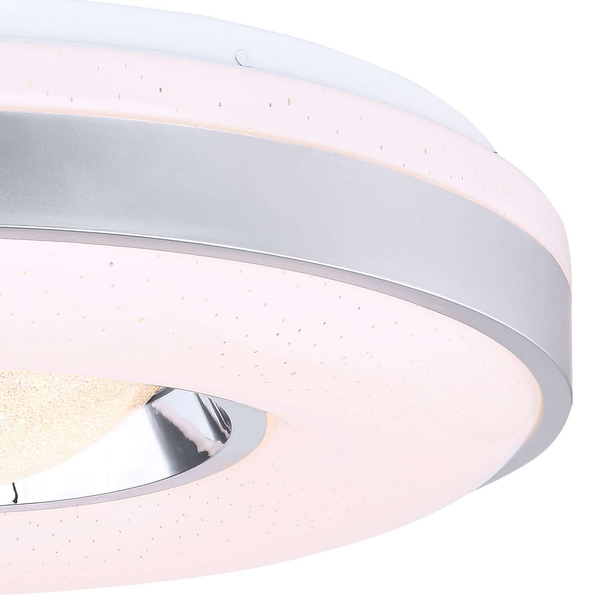 Plafon LAMPA sufitowa COLLA 41741-24 Globo okrągła OPRAWA ścienna LED 24W kinkiet srebrny biały
