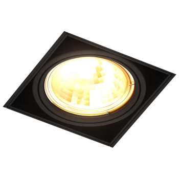 Wpust LAMPA sufitowa ONEON 94361-BK Zumaline metalowa OPRAWA kwadratowa do zabudowy czarny