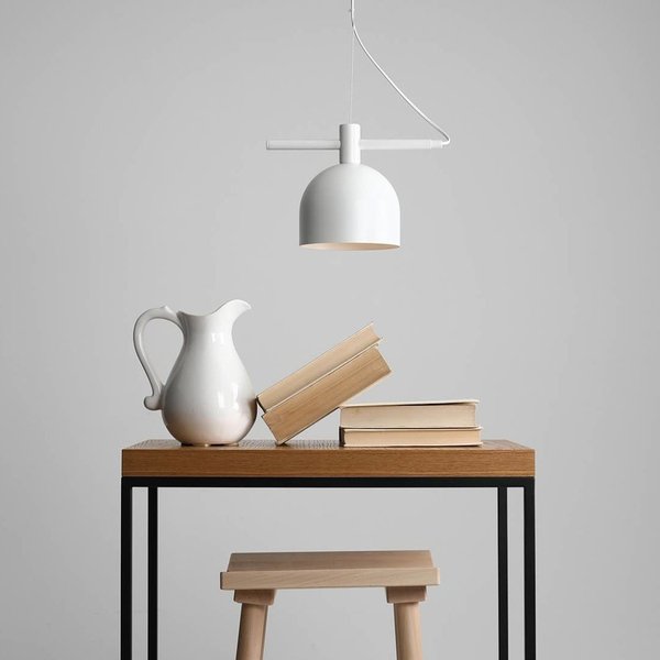 Metalowa lampa wisząca BERYL 976G Aldex biały zwis do salonu