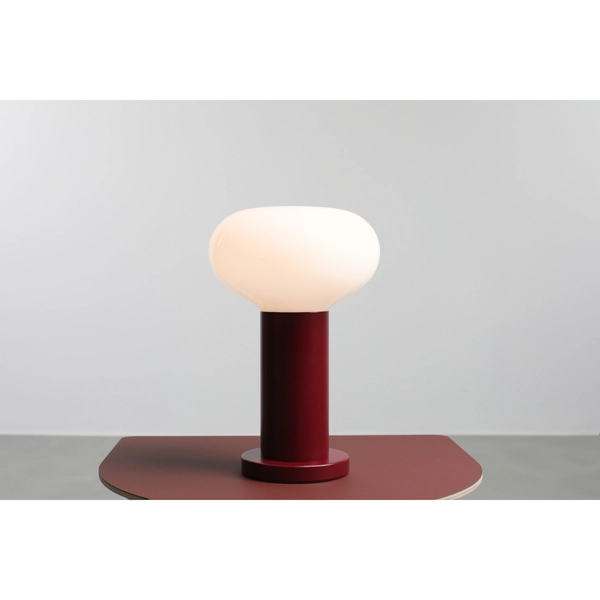 Kulista lampa stołowa Flo Table Ruby S 7000B27_S czerwona