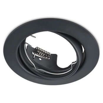 Metalowy wpust sufitowy JURA 650100132 z regulacją okrągły czarny