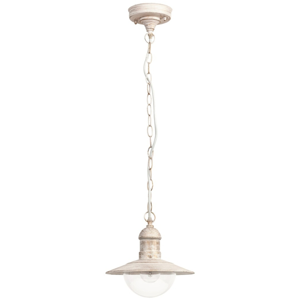 Zewnętrzna LAMPA wisząca OSLO 8740 Rabalux tarasowa OPRAWA loftowy ZWIS industrialny na łańcuchu IP44 antyczna biel