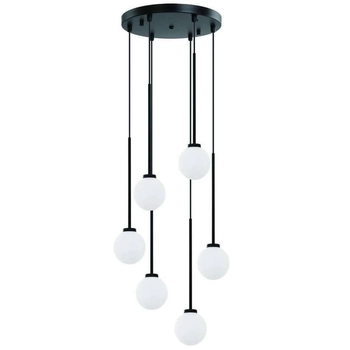 LAMPA wisząca Ota VI Orlicki Design modernistyczna OPRAWA szklane kule ZWIS kaskada balls biała czarna