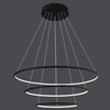 LAMPA wisząca SLIM/000011/3000/B MDECO metalowa OPRAWA biurowy ZWIS LED 99W 3000K pierścienie czarne