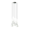 Lampa zwisowa do salonu Tasos AZ0261 szklana metalowa biała