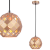 Wisząca LAMPA geometryczna PAULELA PND-34221-1S-GD Italux ażurowy ZWIS do sypialni złoty