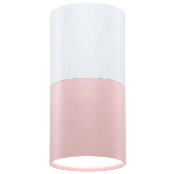 Sufitowa lampa downlight 2273662 okrągła metalowy tuba biała różowa