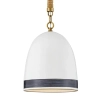 Lampa wisząca nad stół Nash HK-NASH-P-HB do jadalni mosiądz biały