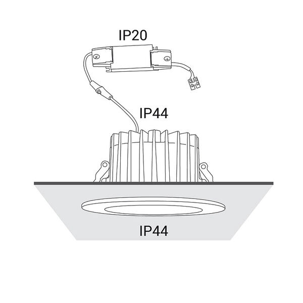 Wpust LAMPA łazienkowa KEA 8773 Nowodvorski okrągła OPRAWA sufitowa LED 20W 3000K metalowa IP44 biała