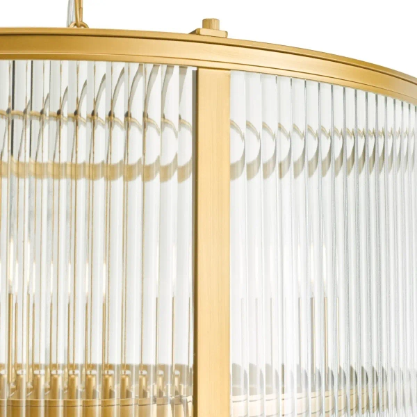 Żebrowany żyrandol Bianka BIA0663 do przedpokoju satynowy brąz