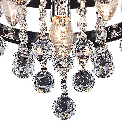 Glamour lampa sufitowa Pallas LED 20W 4000K salonowa chrom biała