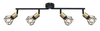Lampa sufitowa ruchoma Xara 54802S-4AB listwa czarna mosiądz