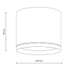Downlight sufitowy do kuchni Viwo 10595 tuba nad blat IP44 biały