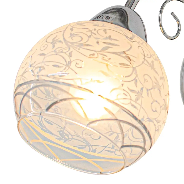 Vintage kinkiet 8957/1 8C z włącznikiem sznurkowym chrom