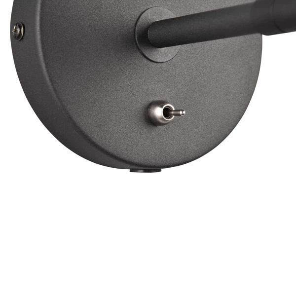 Lampa przyścienna z włącznikiem Enzo R20781732 do czytania czarny
