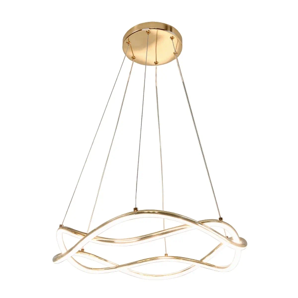 Salonowa lampa wisząca Twist LP-1982/1P GD LED 50W 3000-6000K złota