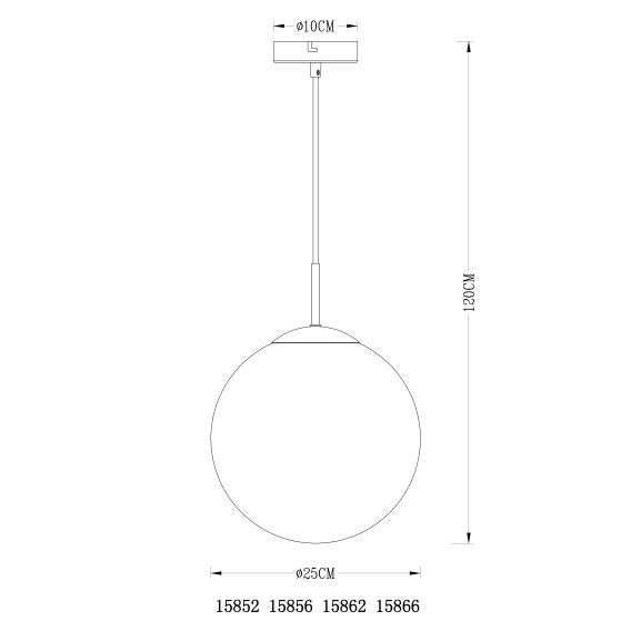 LAMPA wisząca VARUS 15852 Globo szklana OPRAWA zwis kula ball chrom przezroczysta