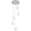 Wisząca LAMPA glamour ROSARIO PND-12220121-5A-CR Italux szklana OPRAWA zwis LED 21W 3000K kaskada przezroczysta